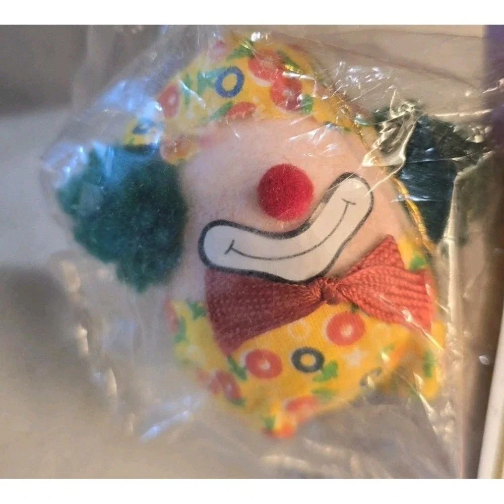 NIB VTG 1960's Kennedy Co Plastic Circus‎ Clown Christmas Kitsch Ornament